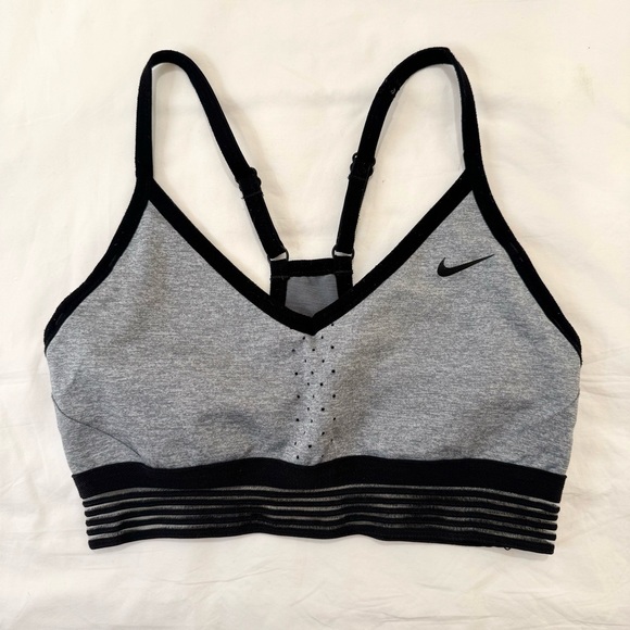 Nike Other - Nike Dri-Fit Gray Contrast Trim Racerback Sports Bra